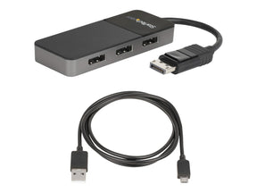 StarTech.com DisplayPort MST Hub (3 Port, 3 x 4k, HDR, EDID, DP 1.4 Multi Monitor Splitter für Windows)