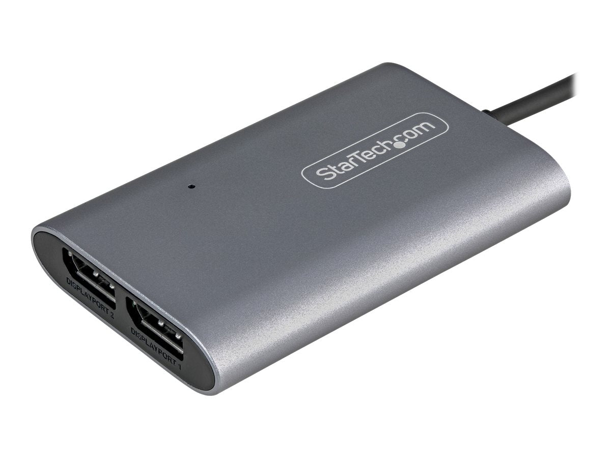 StarTech.com Thunderbolt 3 auf Dual DisplayPort Adapter DP 1.4 - Dual 4K 60Hz oder Single 8K/5K TB3 zu DP Adapter - Mac/Windows - USB/DisplayPort-Adapter - 24 pin USB-C (M)