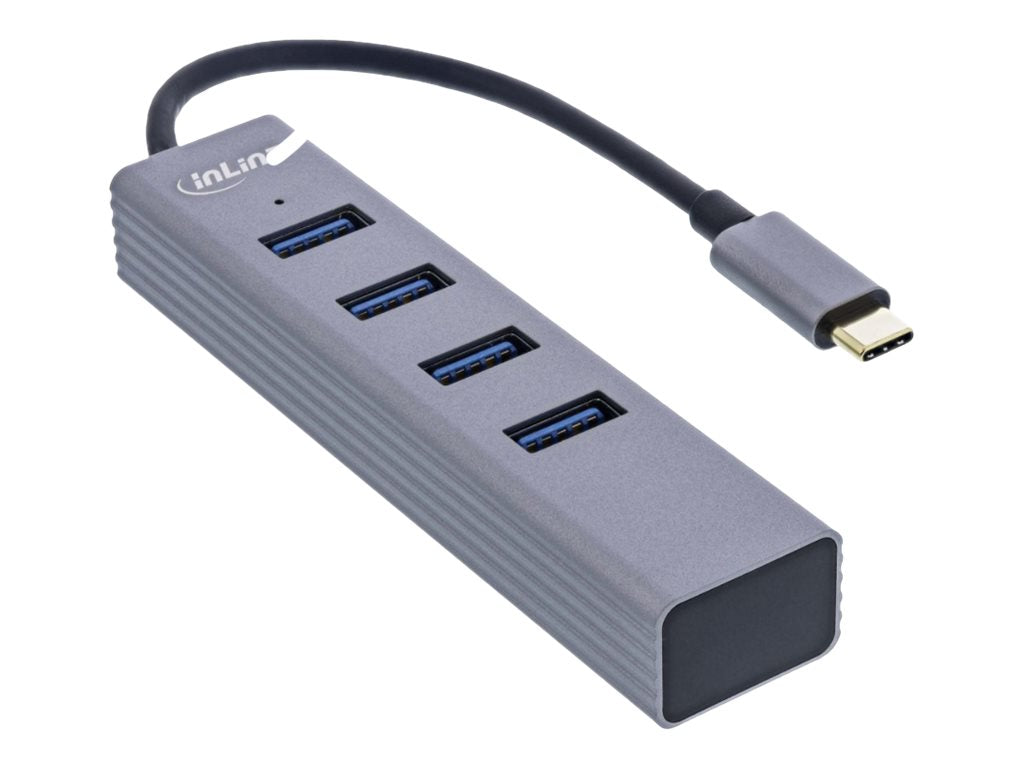 InLine USB-C 3.2 Multi Hub (4x USB-A 5Gb/s) - OTG - Aluminiumgehäuse