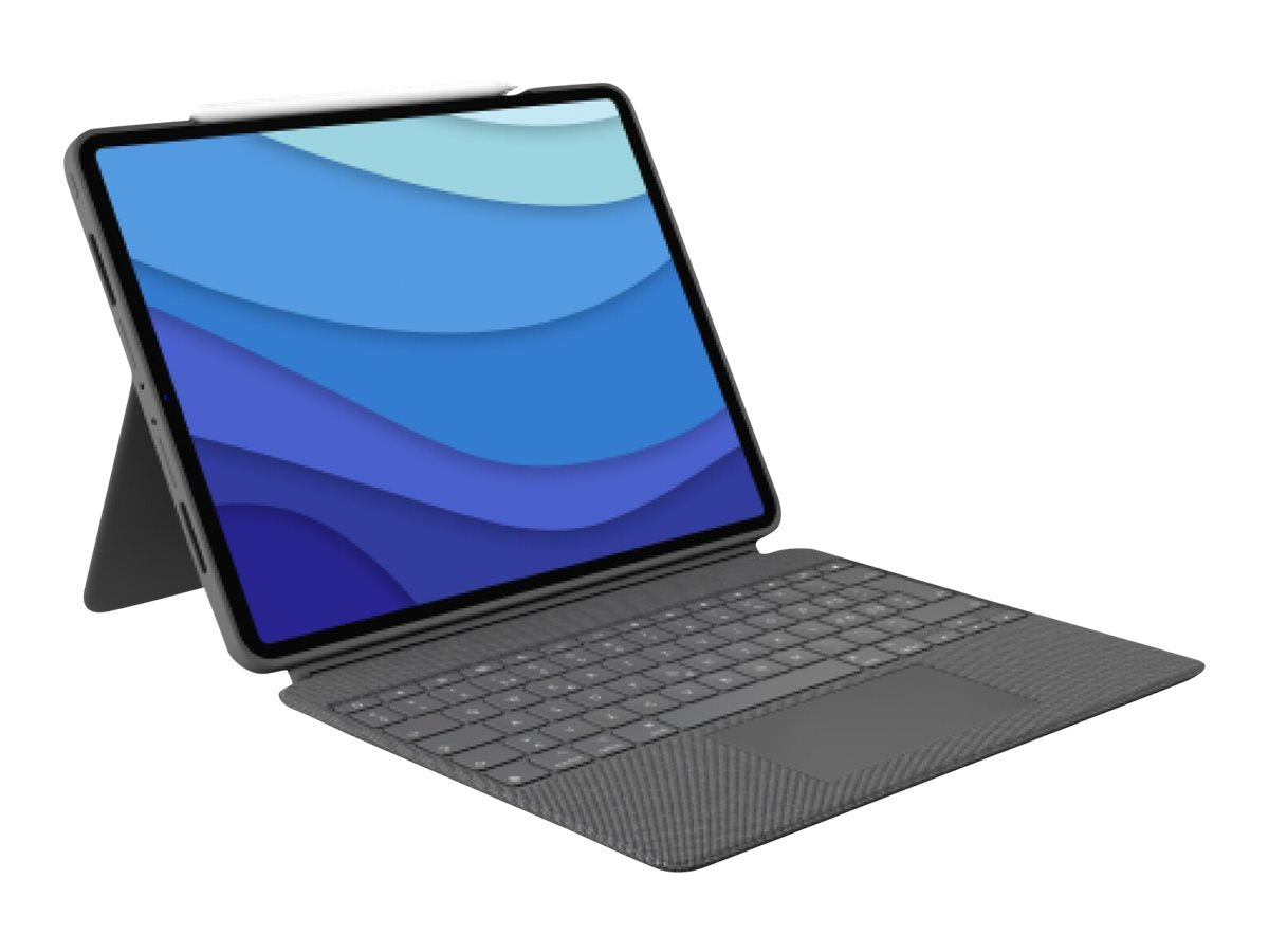 Logitech Combo Touch - Tastatur und Foliohülle - mit Trackpad - hintergrundbeleuchtet - Apple Smart connector - QWERTY - US International - Sand - für Apple 11-inch iPad Pro (1. Generation, 2. Generation, 3. Generation)