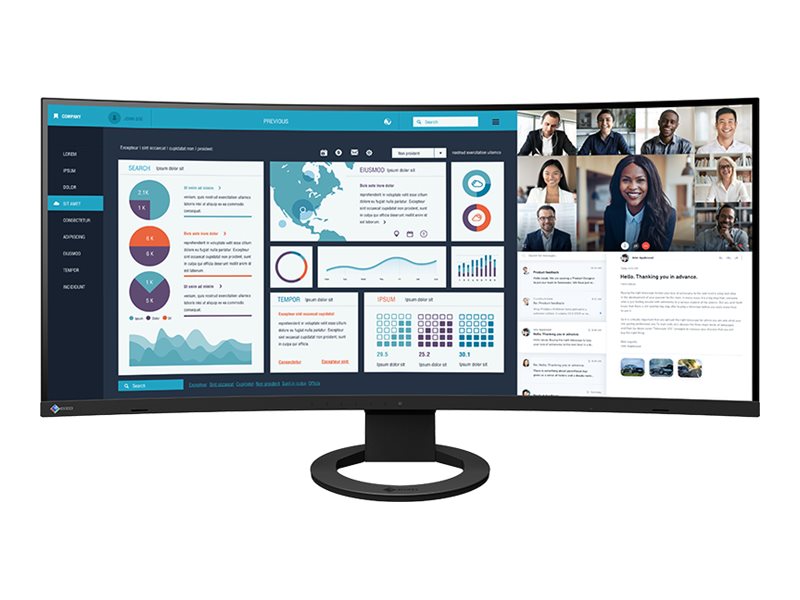 EIZO FlexScan EV3895-BK - Mit FlexStand - LED-Monitor - gebogen - 95.3 cm (37.5")