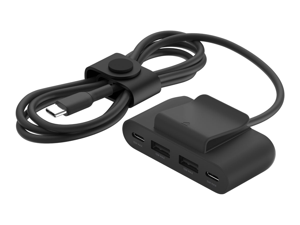 Belkin BoostCharge - Ladesteifen - 4 Ausgabeanschlussstellen (2 x USB, 2 x USB-C)