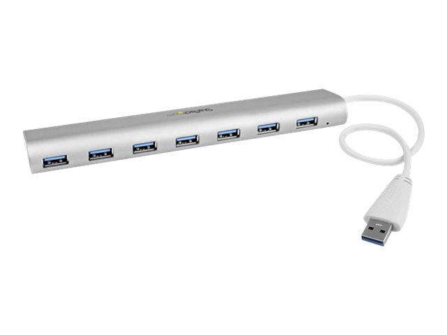 StarTech.com 7 Port kompakter USB 3.0 Hub mit eingebautem Kabel