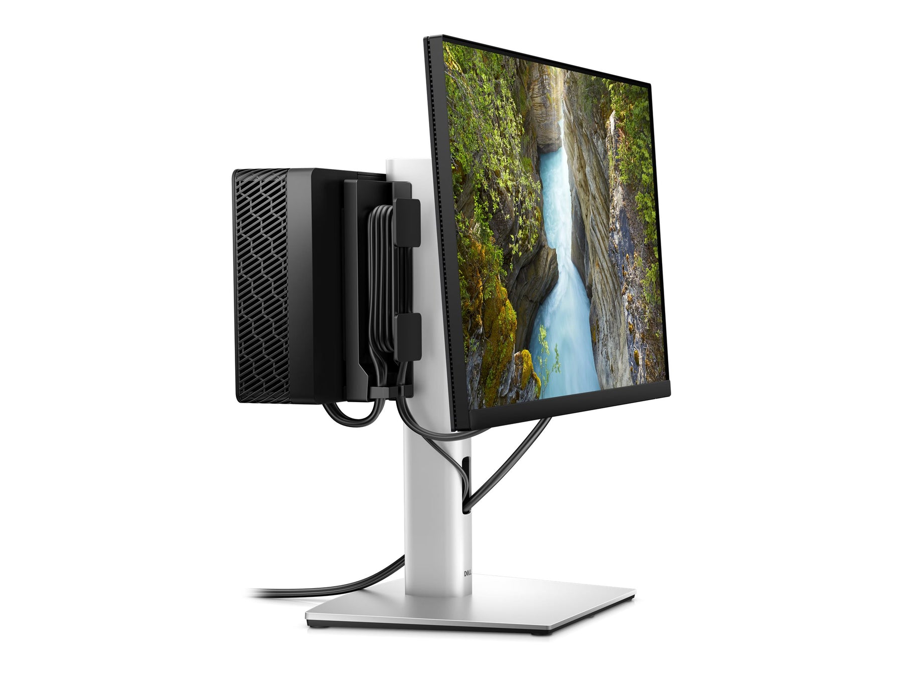 Dell CFS22 - Aufstellung - für Monitor/Desktop - verriegelbar - Silber - Bildschirmgröße: 48.3-68.6 cm (19"-27")