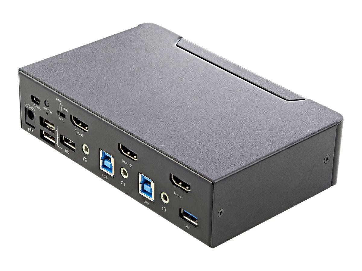 StarTech.com 2 Port HDMI KVM-Switch - Einzelmonitor 4K 60Hz Ultra HD HDR - HDMI 2.0 KVM Umschalter mit 2 Port USB-3.0-Hub (5 Gbit/s)