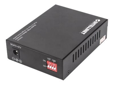 Intellinet Gigabit PoE+ Media Converter, 1000Base-T RJ45 Port to 1000Base-LX (SC)