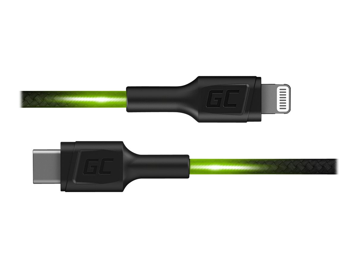 Green Cell Stream - Lightning-Kabel - 24 pin USB-C männlich zu Lightning männlich