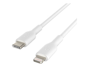 Belkin BOOST CHARGE - Lightning-Kabel - 24 pin USB-C männlich zu Lightning männlich - 1 m - weiß - USB-Stromversorgung (18 W)