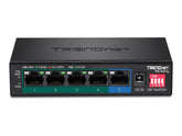 TRENDnet TPE-TG51g - Switch - unmanaged - 4 x 10/100/1000 (PoE+)