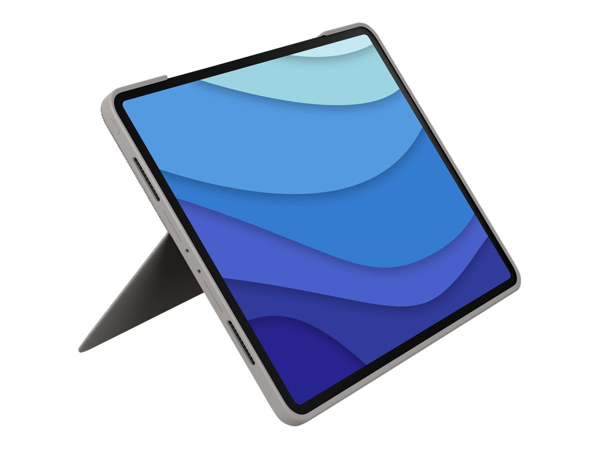 Logitech Combo Touch - Tastatur und Foliohülle - mit Trackpad - hintergrundbeleuchtet - Apple Smart connector - QWERTZ - Deutsch - Sand - für Apple 12.9-inch iPad Pro (5. Generation)