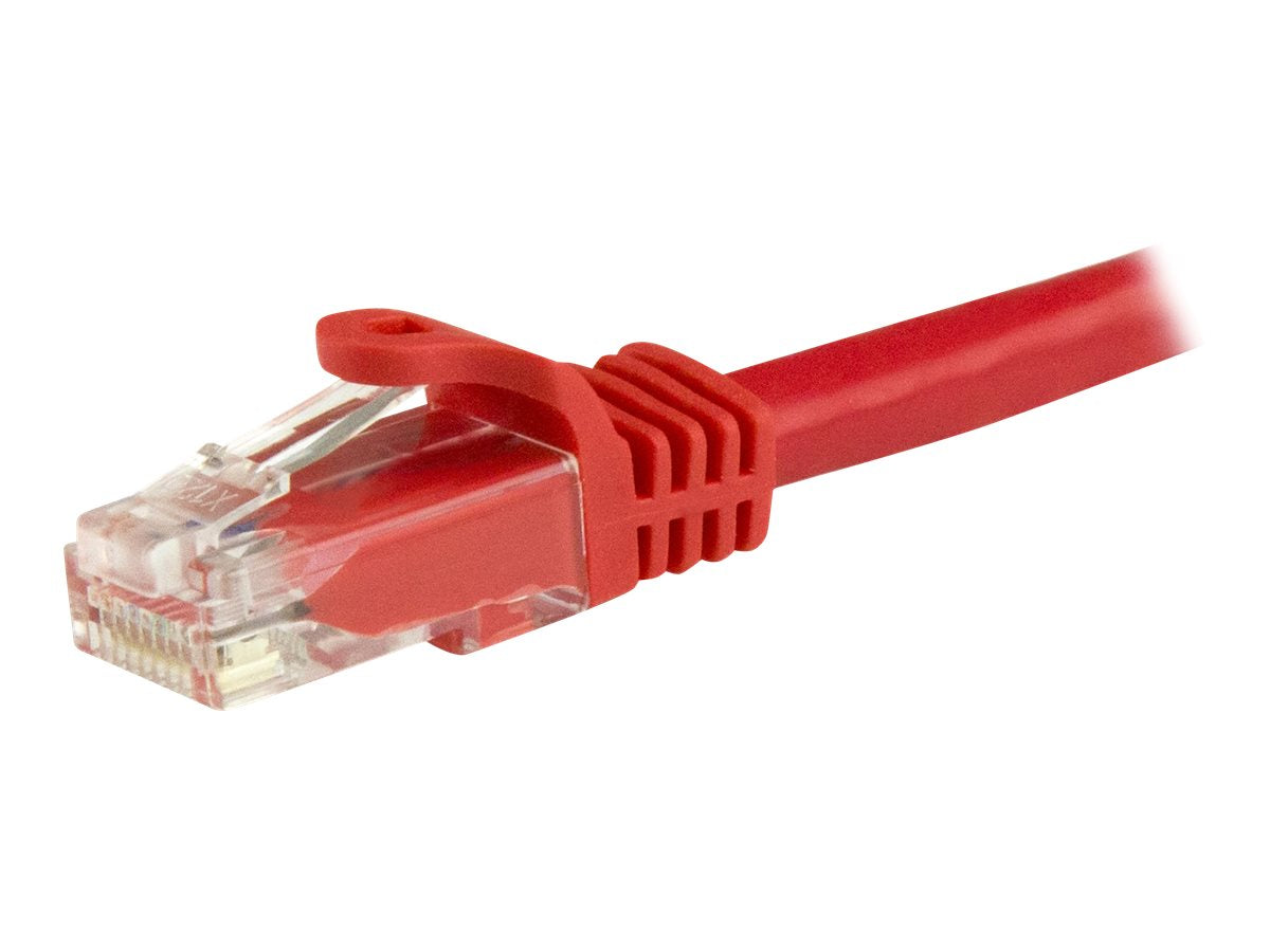 StarTech.com 3m Cat6 UTP RJ45 Gigabit Patchkabel Snagless - Cat 6 Netzwerkkabel mit Schutzmanschette - Cat.6 Patch-Kabel - Rot - Patch-Kabel - RJ-45 (M)