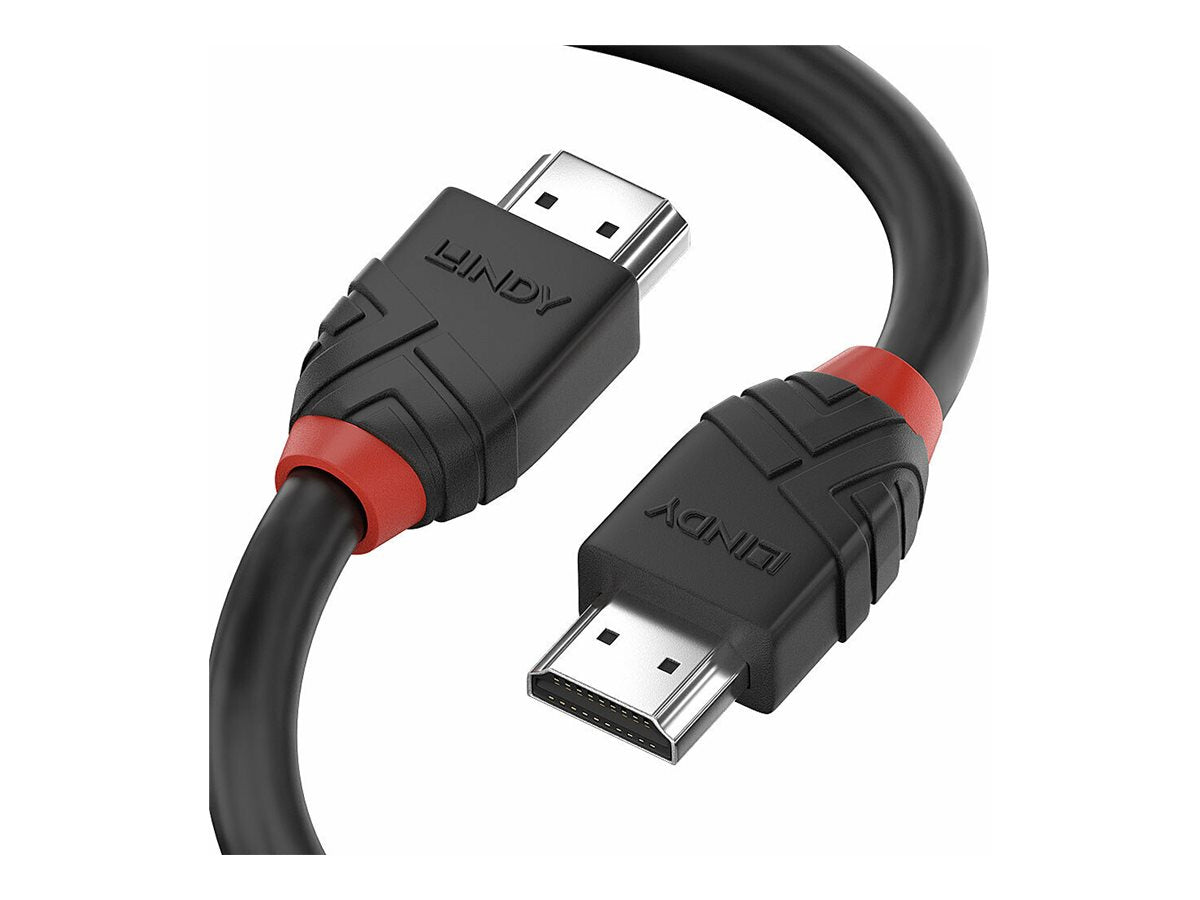 Lindy Black Line - Ultra High Speed - HDMI-Kabel mit Ethernet - HDMI männlich zu HDMI männlich - 2 m - Dreifachisolierung - Schwarz - rund, unterstützt 8K 60 Hz (7680 x 4320)