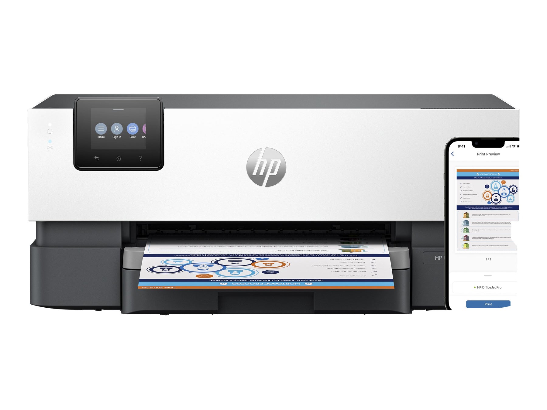 HP Officejet Pro 9110b - Drucker - Farbe - Duplex - Tintenstrahl - A4/Legal - 1200 x 1200 dpi - bis zu 22 Seiten/Min. (einfarbig)/