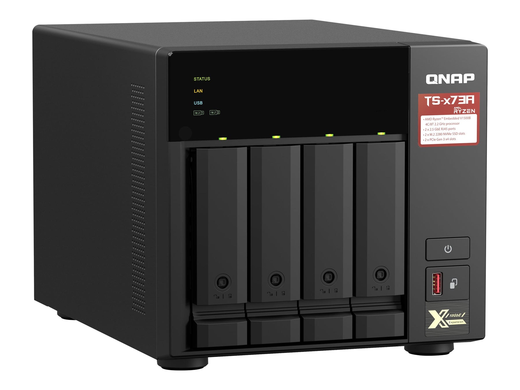 QNAP TS-473A - NAS-Server - 4 Schächte - SATA 6Gb/s