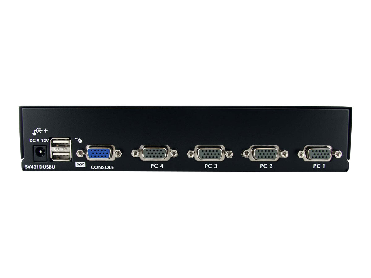 StarTech.com 4-Port USB KVM Swith with OSD - TAA Compliant - 1U Rack Mountable VGA KVM Switch (SV431DUSBU)