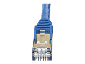 StarTech.com 5m CAT6A Ethernet Cable, 10 Gigabit Shielded Snagless RJ45 100W PoE Patch Cord, CAT 6A 10GbE STP Network Cable w/Strain Relief, Blue, Fluke Tested/UL Certified Wiring/TIA - Category 6A - 26AWG (6ASPAT5MBL)