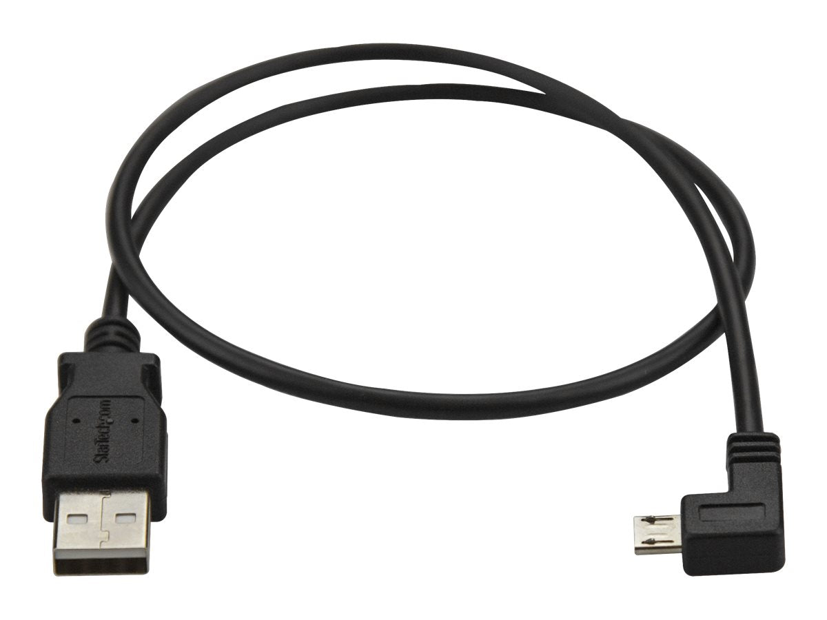 StarTech.com Micro USB Lade- und Sync-Kabel St/St - Links gewinkelt Micro-USB - 0,5m - USB-Kabel - Micro-USB Typ B (M)