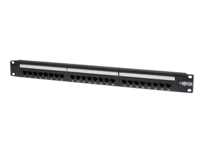 Tripp 24-Port Cat6 Cat5 Patch Panel Rackmount 110 Punch Down RJ45 Ethernet 1URM - Patch Panel - CAT 6 - 1U - 48.3 cm (19")