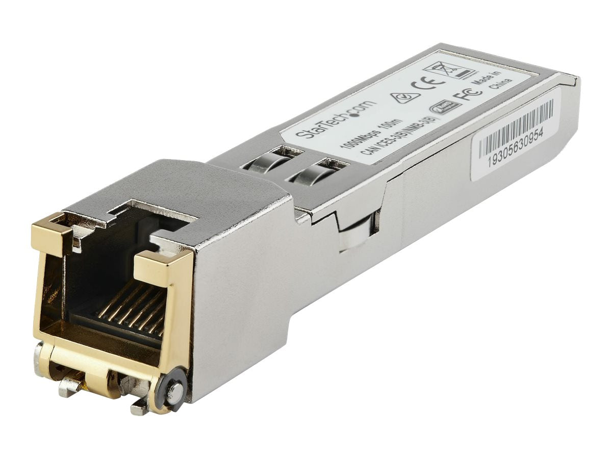 StarTech.com GLCTEST SFP Transceiver Modul (1000BASE-T, Kupfer, Cisco GLC-TE-kompatibles SFP-Modul, RJ45 Mini-GBIC)