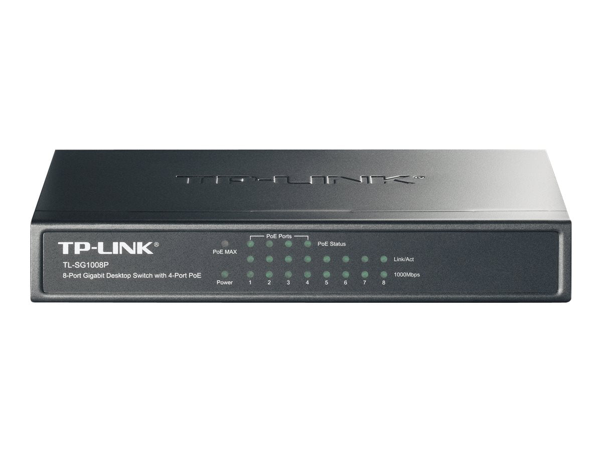 TP-LINK TL-SG1008P - Switch - unmanaged - 4 x 10/100/1000 (PoE)