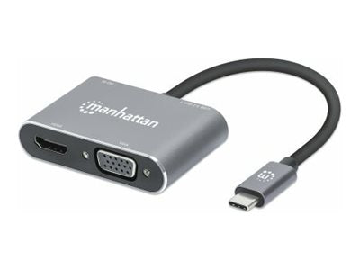 Manhattan USB-C Dock/Hub, Ports (x4):  HDMI, USB-A, USB-C and VGA, With Power Delivery (87W)