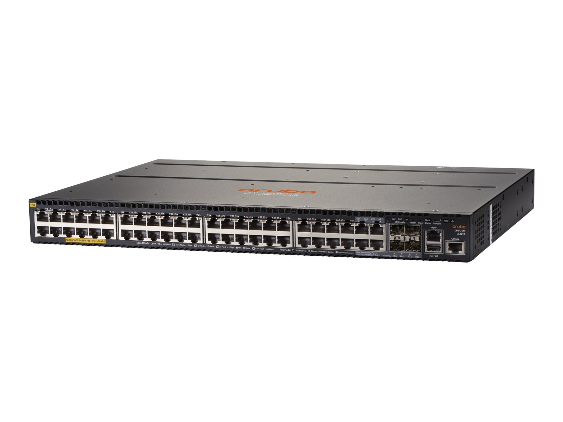 HPE Aruba 2930M 48G POE+ 1-Slot - Switch - L3 - managed - 44 x 10/100/1000 (PoE+)