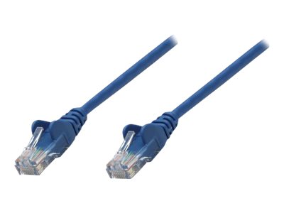 Intellinet Network Patch Cable, Cat6, 3m, Blue, Copper, U/UTP, PVC, RJ45, Gold Plated Contacts, Snagless, Booted, Polybag - Patch-Kabel - RJ-45 (M)