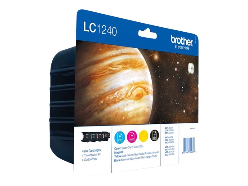 Brother LC1240 Value-Pack - Schwarz, Gelb, Cyan, Magenta