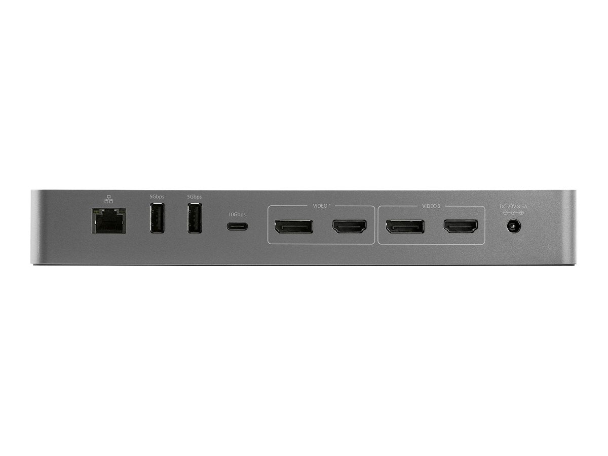 StarTech.com Thunderbolt 3 Dock mit USB-C Host-Kompatibilität - Dual 4K 60Hz DisplayPort 1.4 oder Dual HDMI Monitore - Single 8K - TB3/USB-C Laptop Docking Station - 96W PD, 5xUSB - 10 Gbit/s (TB3CDK2DHUE)