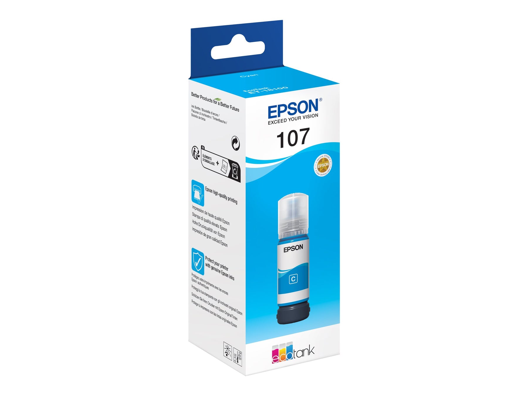 Epson EcoTank 107 - 70 ml - Cyan - original - Nachfülltinte