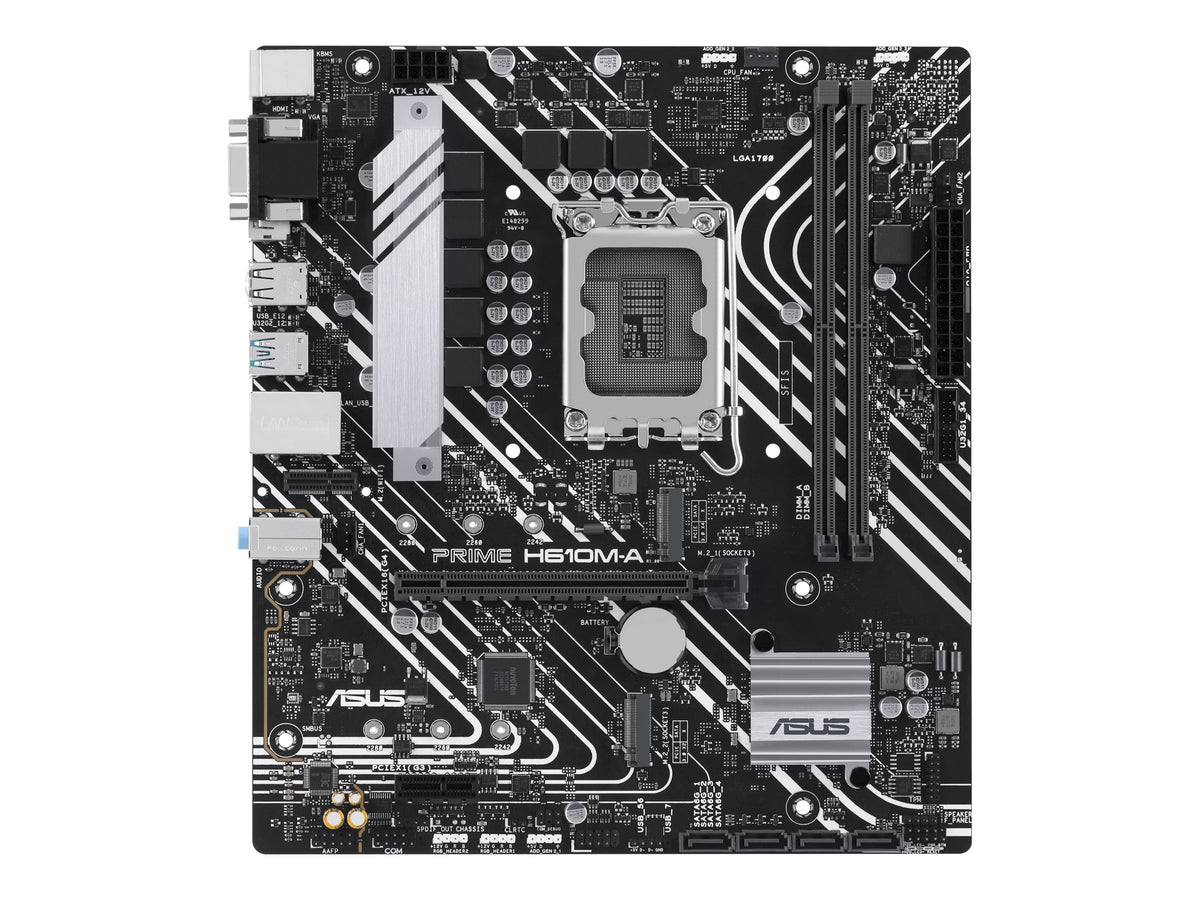 ASUS PRIME H610M-A-CSM - Motherboard - micro ATX - LGA1700-Sockel - H610 Chipsatz - USB 3.2 Gen 1, USB 3.2 Gen 2 - Gigabit LAN - Onboard-Grafik (CPU erforderlich)