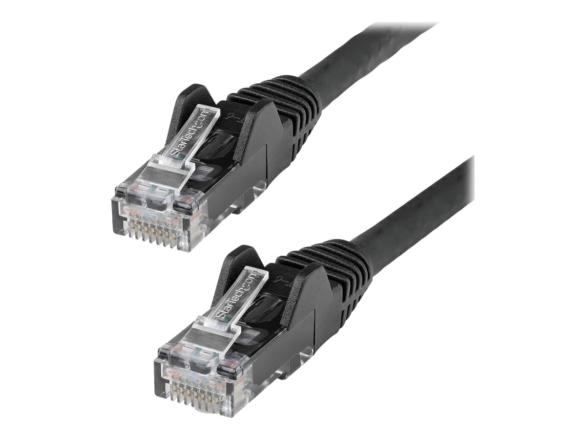 StarTech.com 7m Netzwerkkabel CAT6 - LSZH(weniger Rauch, Halogenfrei) - 10Gbit 650MHz 100W POE RJ45 U/UTP LAN-Patch Kabel - Schwarz, ETL Zertifizierung, 24AWG, Installationskabel (N6LPATCH7MBL)