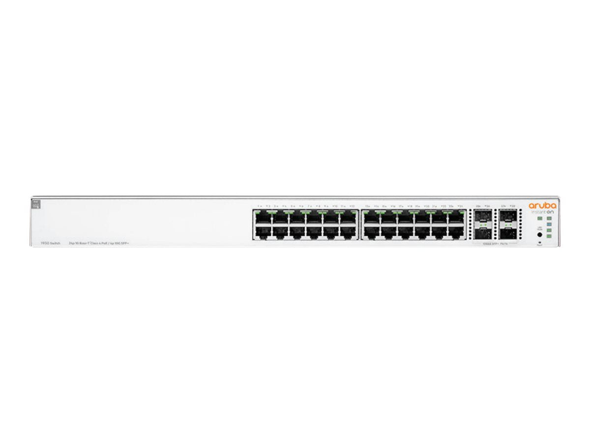 HPE Aruba Instant On 1930 24G Class4 PoE 4SFP/SFP+ 195W Switch - Switch - L3 - managed - 24 x 10/100/1000 (PoE)