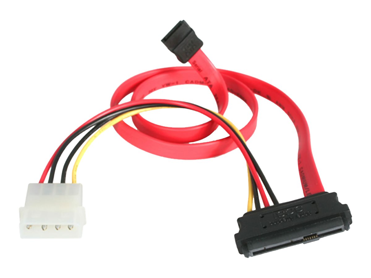 StarTech.com SAS auf SATA Slimline Kabel - SAS SATA SFF-8482 mit IDE Stromkabel - 1 x SATA (7pin)