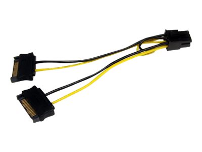 StarTech.com 15cm SATA Strom auf 6 pin PCI Express Grafikkarten Stromkabel - PCIe Y-Kabel Adapter - Stromkabel - SATA-Stromstecker (M)