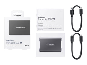 Samsung T7 MU-PC2T0T - SSD - verschlüsselt - 2 TB - extern (tragbar)