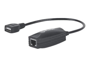 Manhattan USB-A Line Extender, for use with RJ45 network cable (not included)