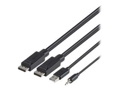 Belkin Secure KVM Combo Cable - Tastatur- / Video- / Maus- / Audio-Kabel - TAA-konform - USB, Mini-Stecker, DisplayPort (M)