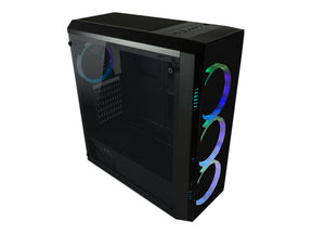 LC-Power Gaming 703B Quad-Lux - Tower - ATX - Seitenteil mit Fenster (gehärtetes Glas)