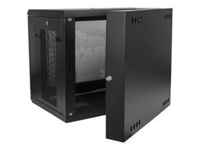 StarTech.com 12U 19" Wall Mount Network Cabinet, 20" Deep 4 Post Hinged Locking IT Computer Equipment Enclosure with Shelf, Flexible Vented Switch Depth Data Rack Cisco 3850, 2960 Series - 12U Vented Cabinet (RK1224WALHM)