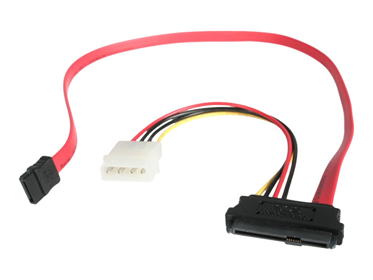 StarTech.com SAS auf SATA Slimline Kabel - SAS SATA SFF-8482 mit IDE Stromkabel - 1 x SATA (7pin)