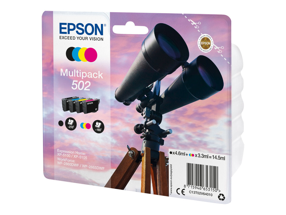 Epson 502 Multipack - 4er-Pack - Schwarz, Gelb, Cyan, Magenta