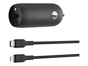 Belkin BoostCharge - Auto-Netzteil - 30 Watt - 3 A - Fast Charge, Power Delivery 3.1 (24 pin USB-C)