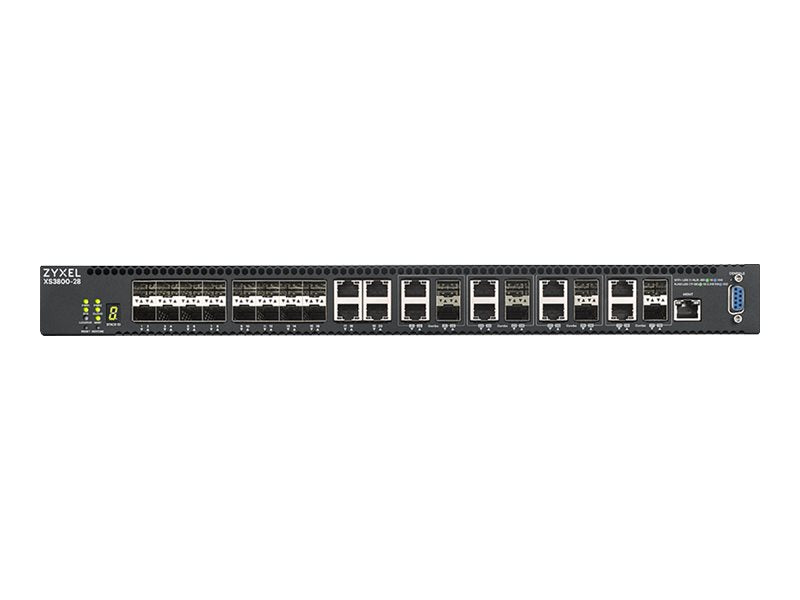 ZyXEL XS3800-28 - Switch - L2+ - managed - 4 x 10GBase-T + 16 x 10 Gigabit SFP+ + 8 x C 10 G-Bit SFP+