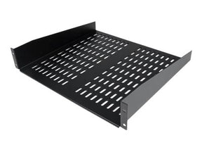 StarTech.com 2HE Universal Rack Mount Fachboden belüftet und freitragend für 19 Server Racks - 16Zoll, schwarz (CABSHELFV)