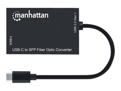 Manhattan USB-C to SFP Fibre Optic Converter, 5 Gbps (USB 3.2 Gen1 aka USB 3.0)