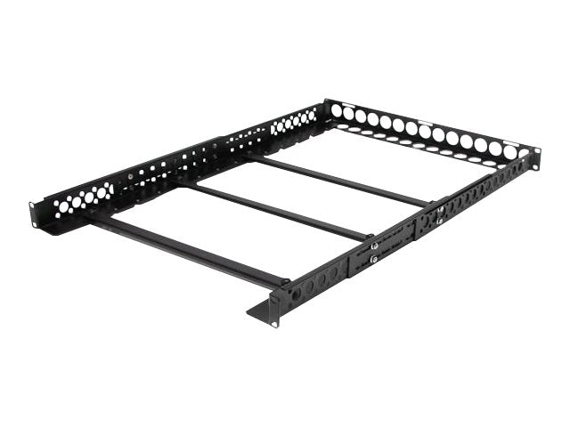 StarTech.com 1HE tiefenvestellbare 19 Zoll Server Rack Schienen - Universal Rack Schiene - Rack-Schiene - Schwarz - 1U - 48.3 cm (19")