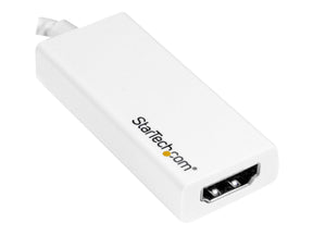 StarTech.com USB-C auf HDMI Adapter - Thunderbolt 3 kompatibel - Weiß - 4K 60Hz - Highspeed Videoschnittstellen-Converter - USB-C (M)