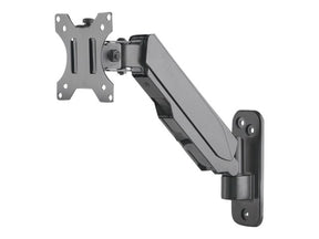 Manhattan TV & Monitor Mount, Wall, Spring Arm, 1 screen, Screen Sizes: 17-32", Black, VESA 75x75 to 100x100mm, Max 8kg, Height Adjustable Swivel Arm (3 pivots)