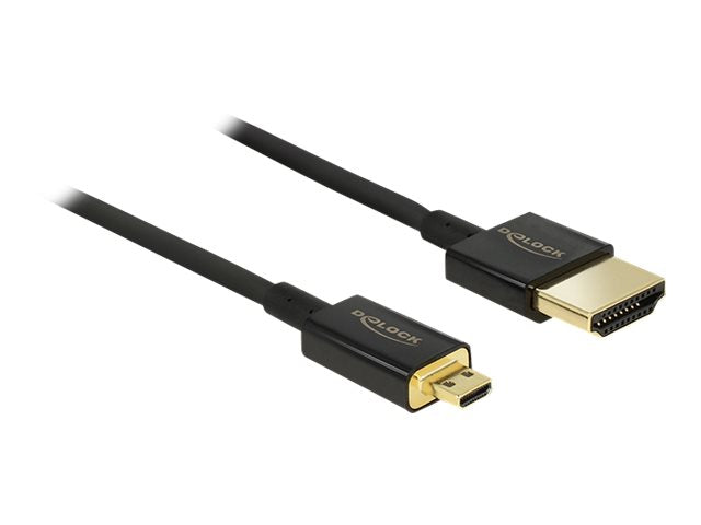 Delock Slim Premium - HDMI mit Ethernetkabel - mikro HDMI (M)